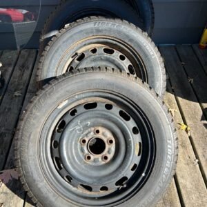 4 Uniroyal Tiger Paw Ice & Snow 3 Winter Tires on 16-Inch Steel Wheels — 205/60R16 92T — CAD 360