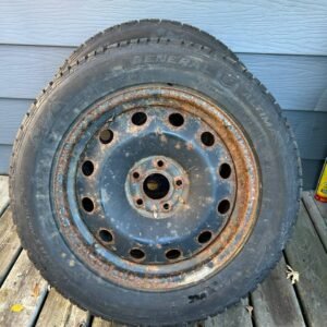 2 General Altimax Arctic 12 Winter Tires on Steel Rims — 225/60R17 — 5x114.3 — $150